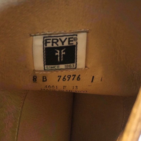 FRYE 76976 Lindsay Plate Brown Leather Boots 8 - Picture 5 of 6